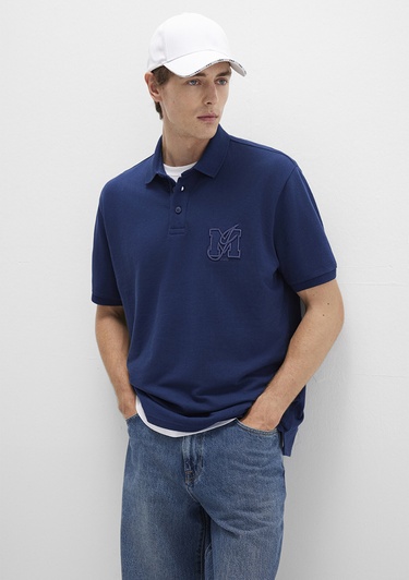  Mavi Lacivert Polo Tişört Loose Fit / Bol Rahat Kesim 0613009-89353