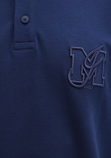  Mavi Lacivert Polo Tişört Loose Fit / Bol Rahat Kesim 0613009-89353