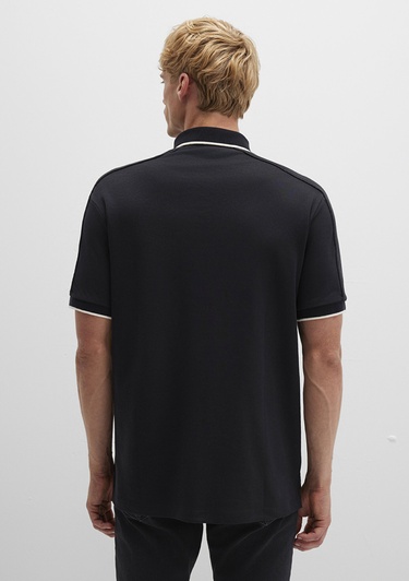  Mavi Siyah Polo Tişört Regular Fit / Normal Kesim 0612876-900