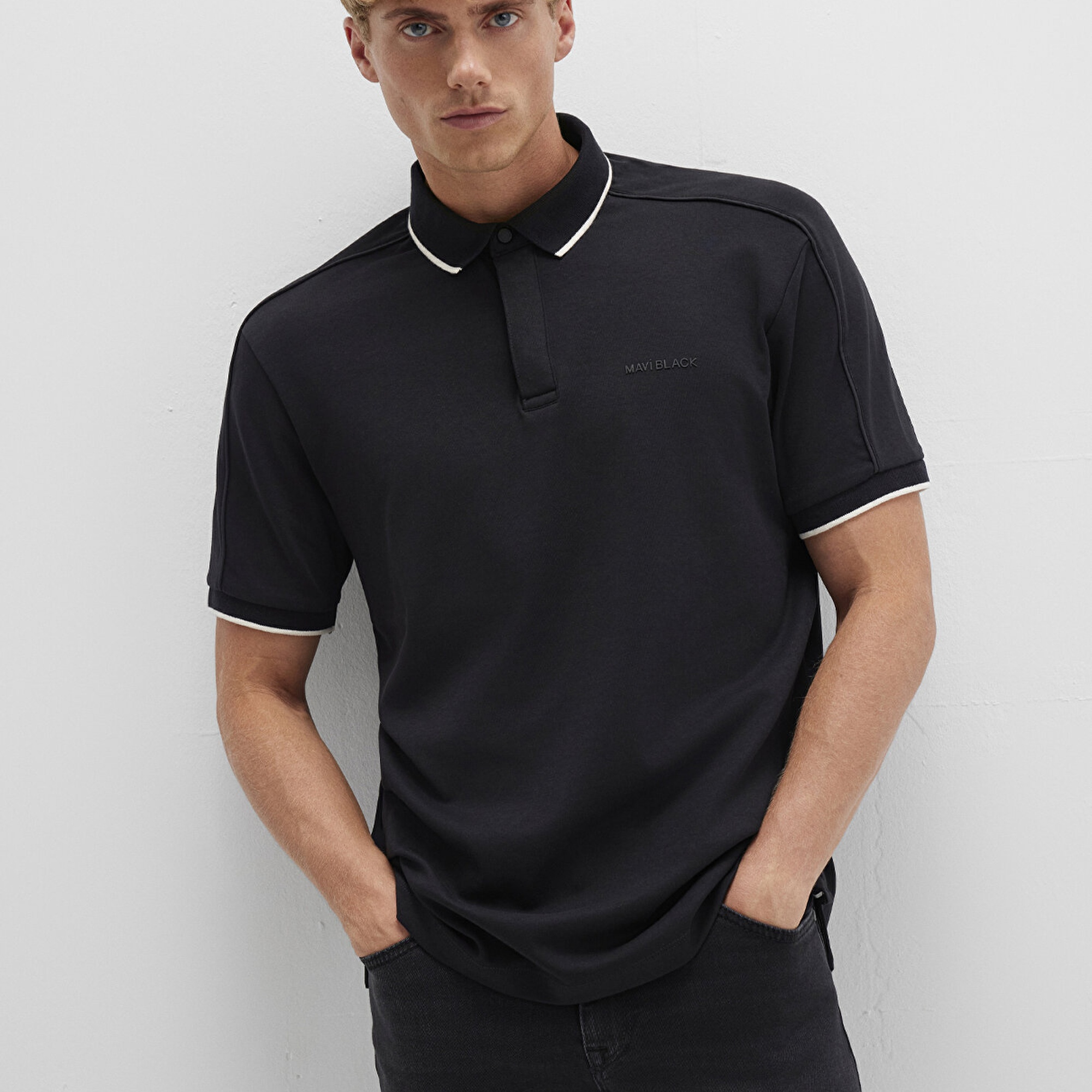 Mavi Siyah Polo Tişört Regular Fit / Normal Kesim 0612876-900