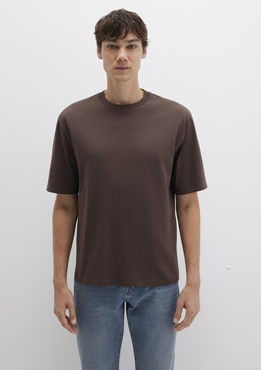  Mavi Mavi Baskılı Kahverengi Tişört Relaxed Fit / Rahat Kesim 0613093-70251