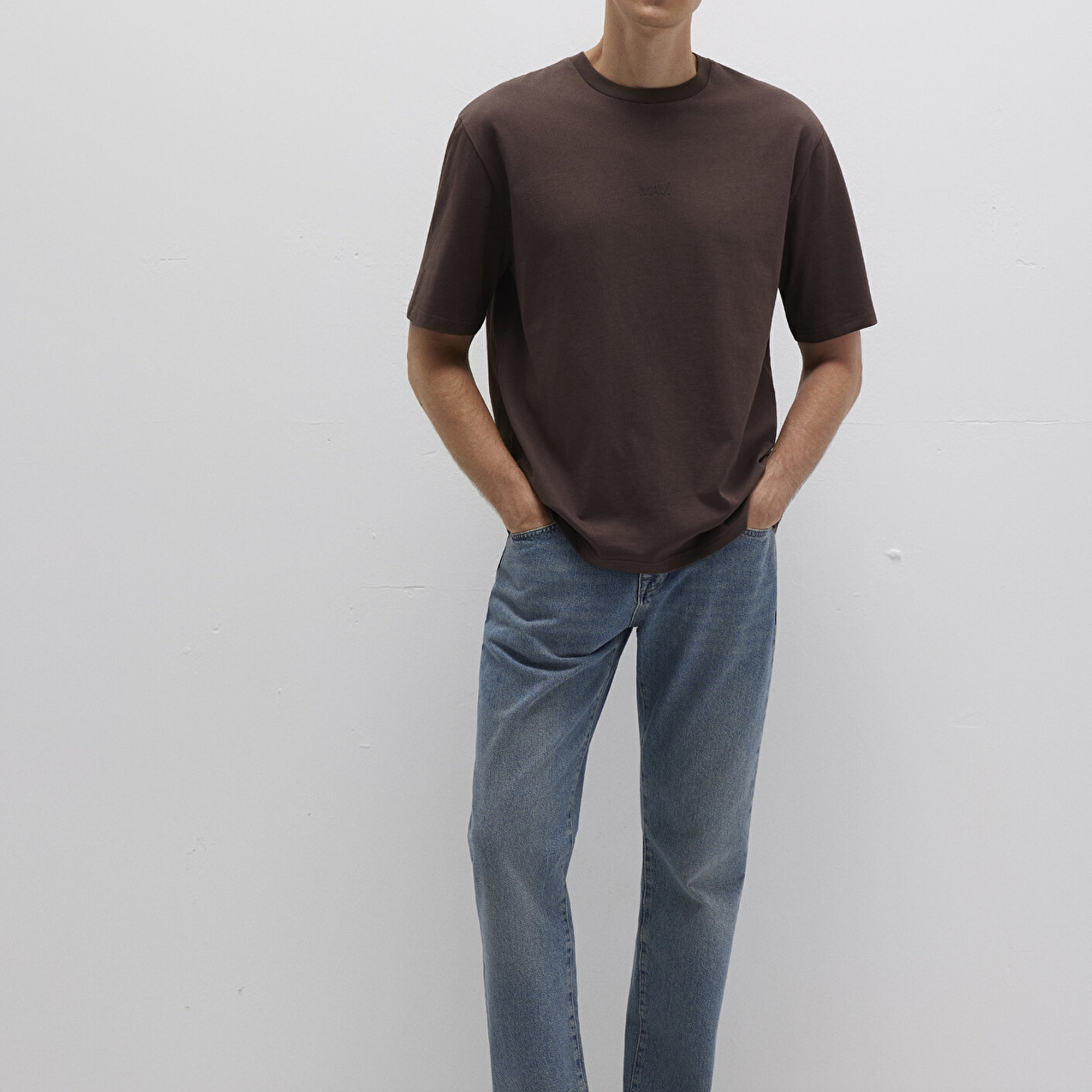 Mavi Mavi Baskılı Kahverengi Tişört Relaxed Fit / Rahat Kesim 0613093-70251