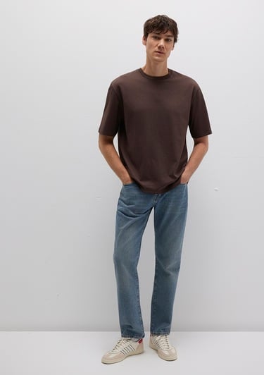  Mavi Mavi Baskılı Kahverengi Tişört Relaxed Fit / Rahat Kesim 0613093-70251