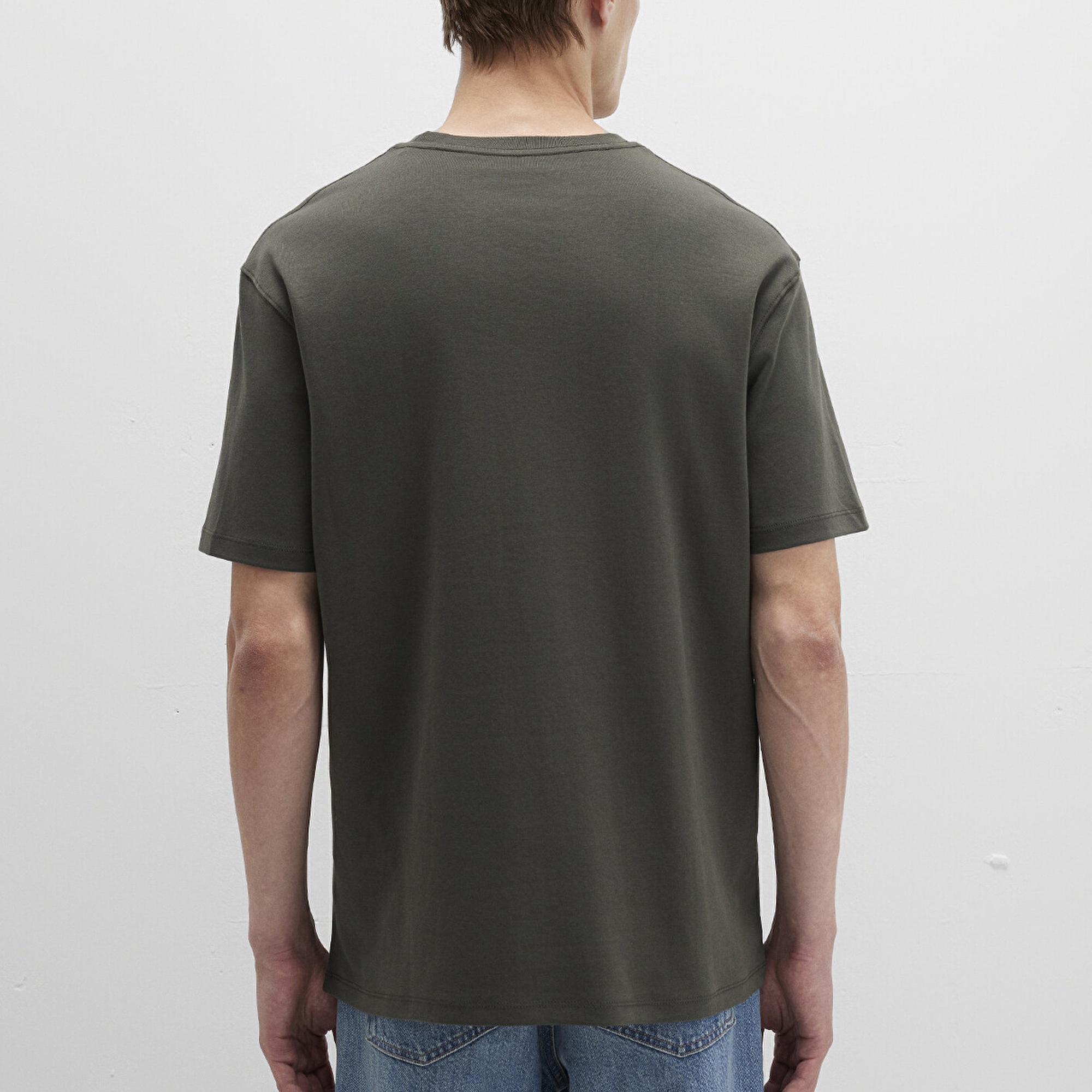 Mavi Mavi Baskılı Haki Tişört Loose Fit / Bol Rahat Kesim 0613102-71553