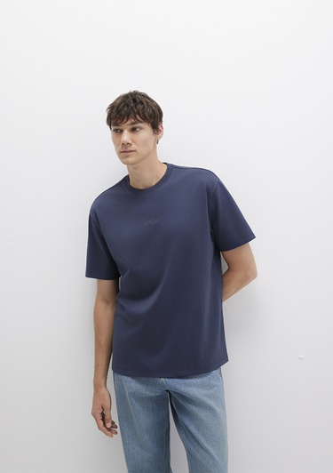  Mavi Mavi Baskılı Lacivert Tişört Loose Fit / Bol Rahat Kesim 0613102-85315