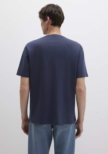  Mavi Mavi Baskılı Lacivert Tişört Loose Fit / Bol Rahat Kesim 0613102-85315