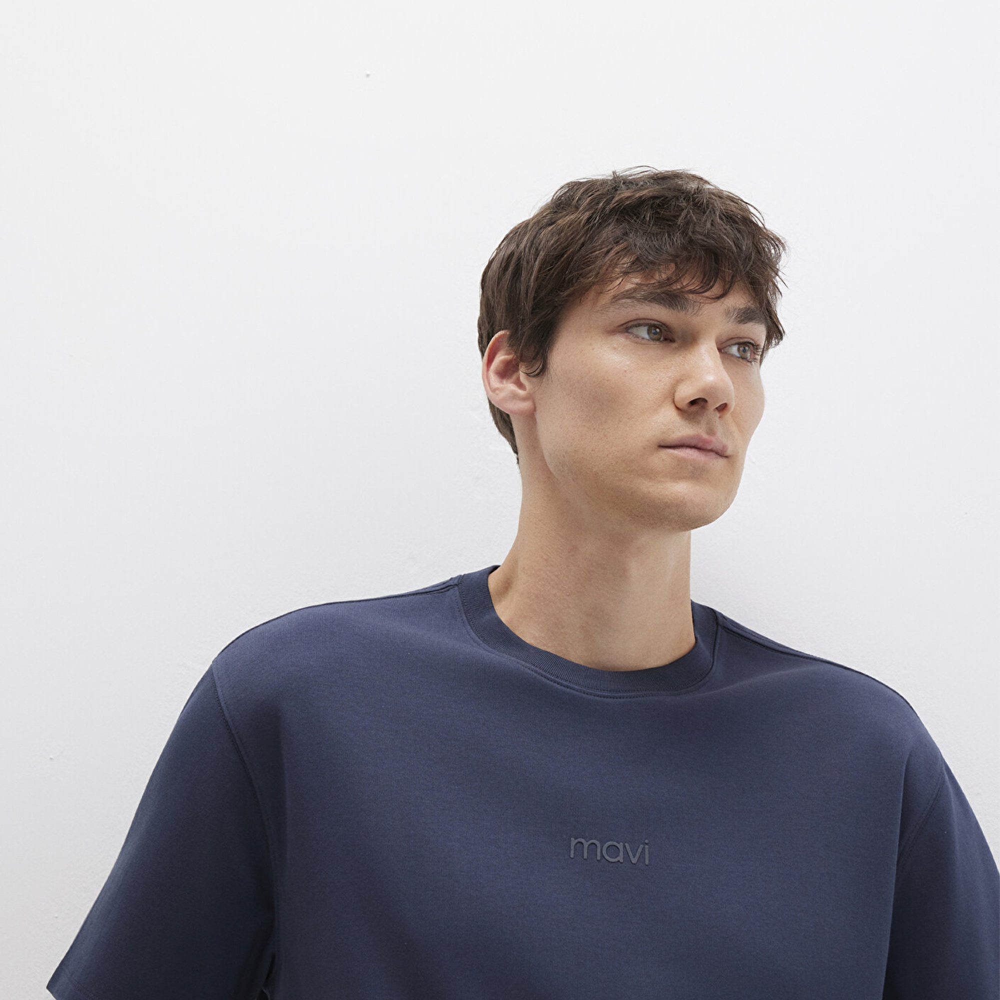 Mavi Mavi Baskılı Lacivert Tişört Loose Fit / Bol Rahat Kesim 0613102-85315