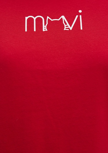  Mavi Mavi Baskılı Kırmızı Tişört Semi Slim Fit / Yarı Dar Kesim 1613387-82054