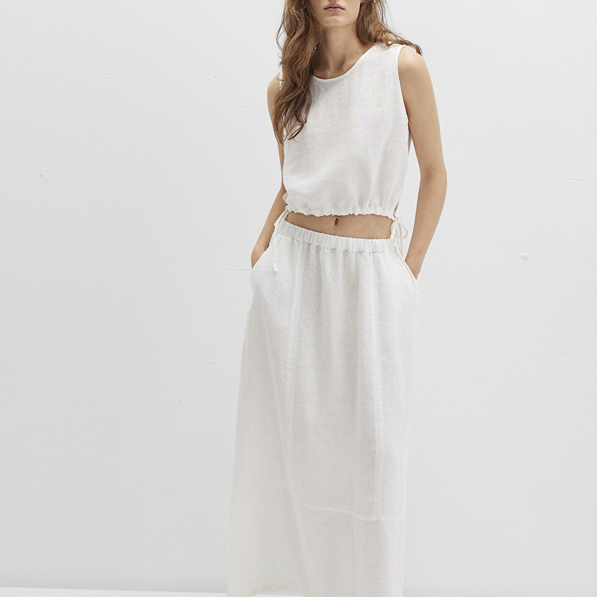 Mavi Ekru Maxi Etek 1310726-70057