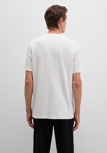  Mavi Mavi Black Baskılı Beyaz Tişört Regular Fit / Normal Kesim 0612873-70057