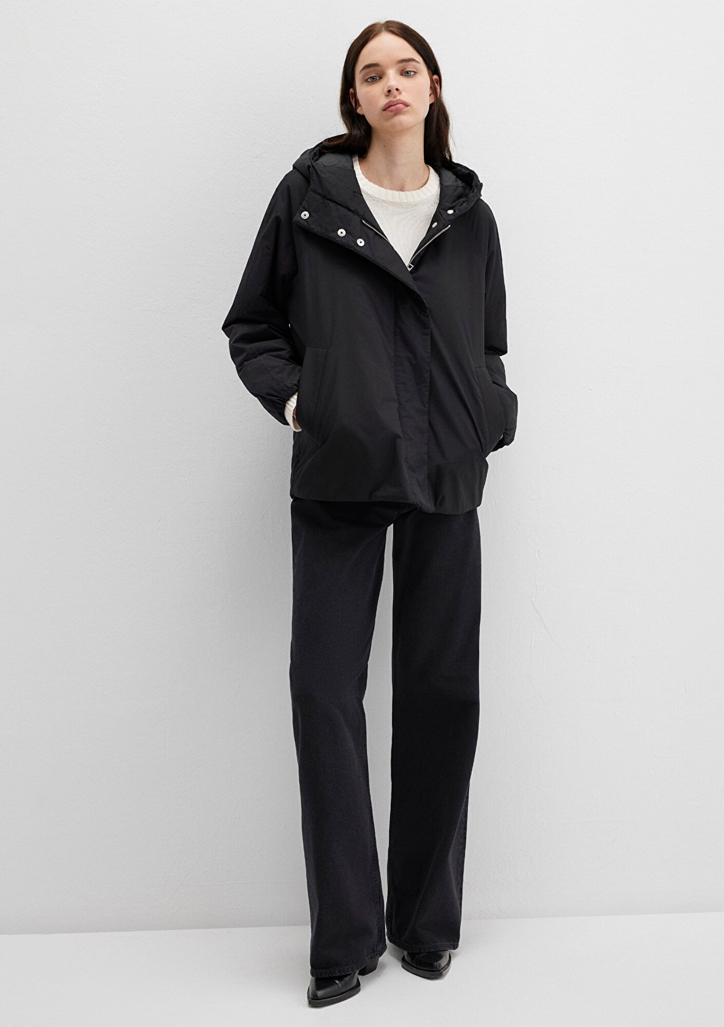  Mavi Siyah Ceket Loose Fit / Bol Rahat Kesim 1110762-900