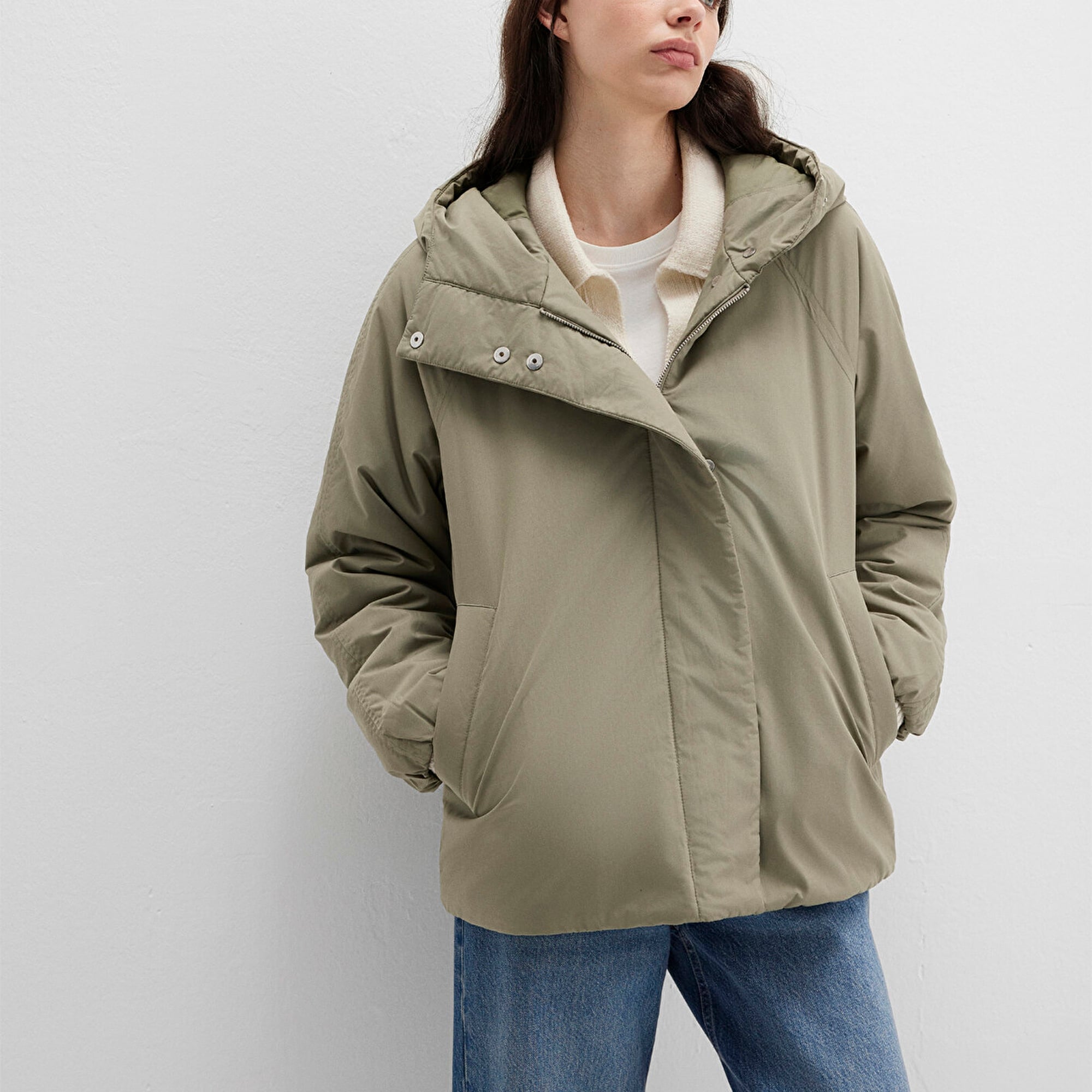 Mavi Haki Ceket Loose Fit / Bol Rahat Kesim 1110762-71818