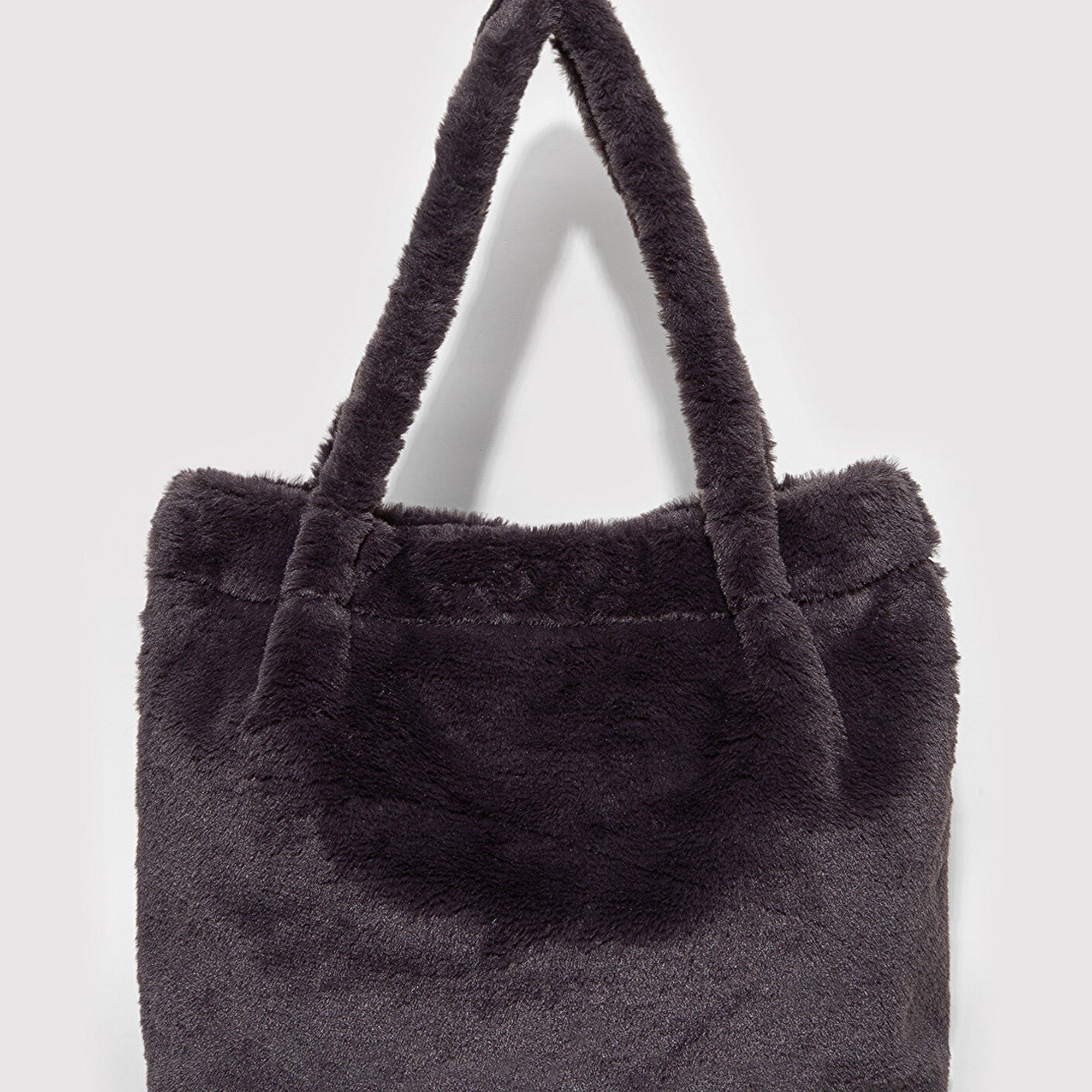 Mavi Antrasit Peluş Omuz Çantası 197617-80867