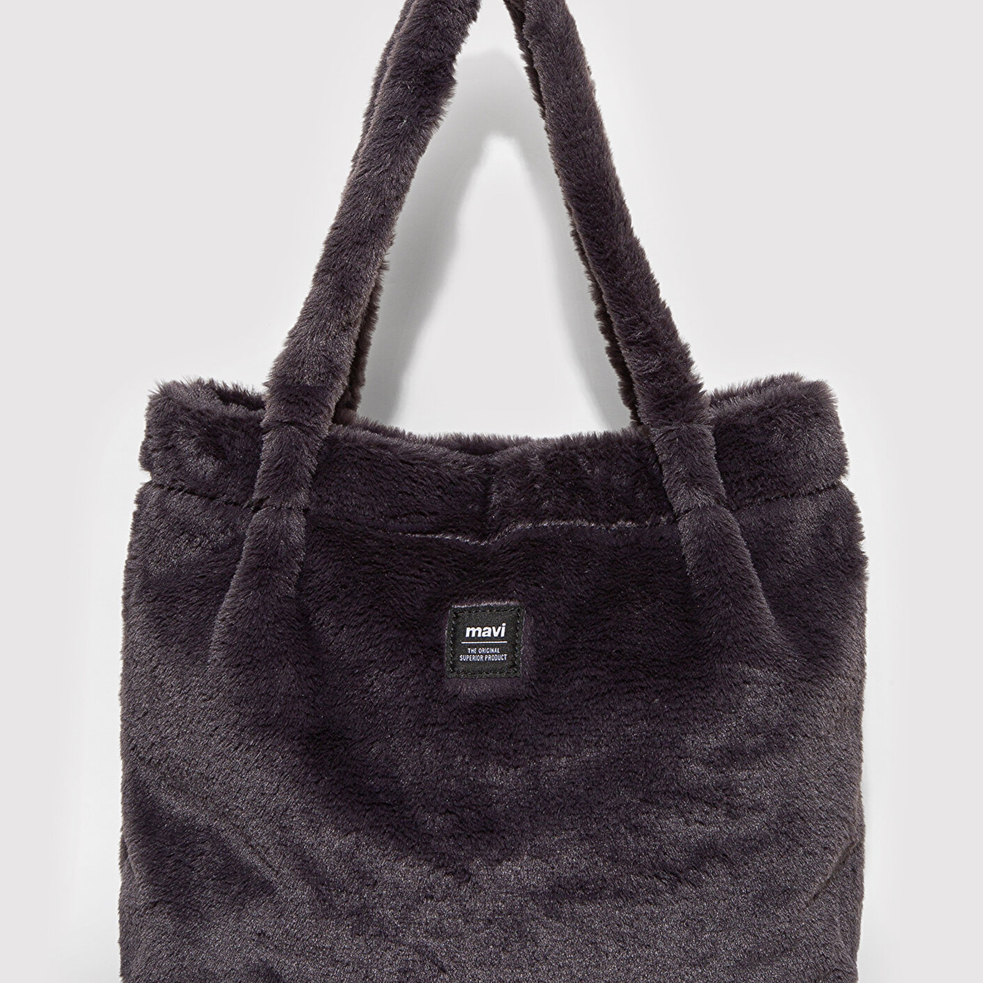 Mavi Antrasit Peluş Omuz Çantası 197617-80867