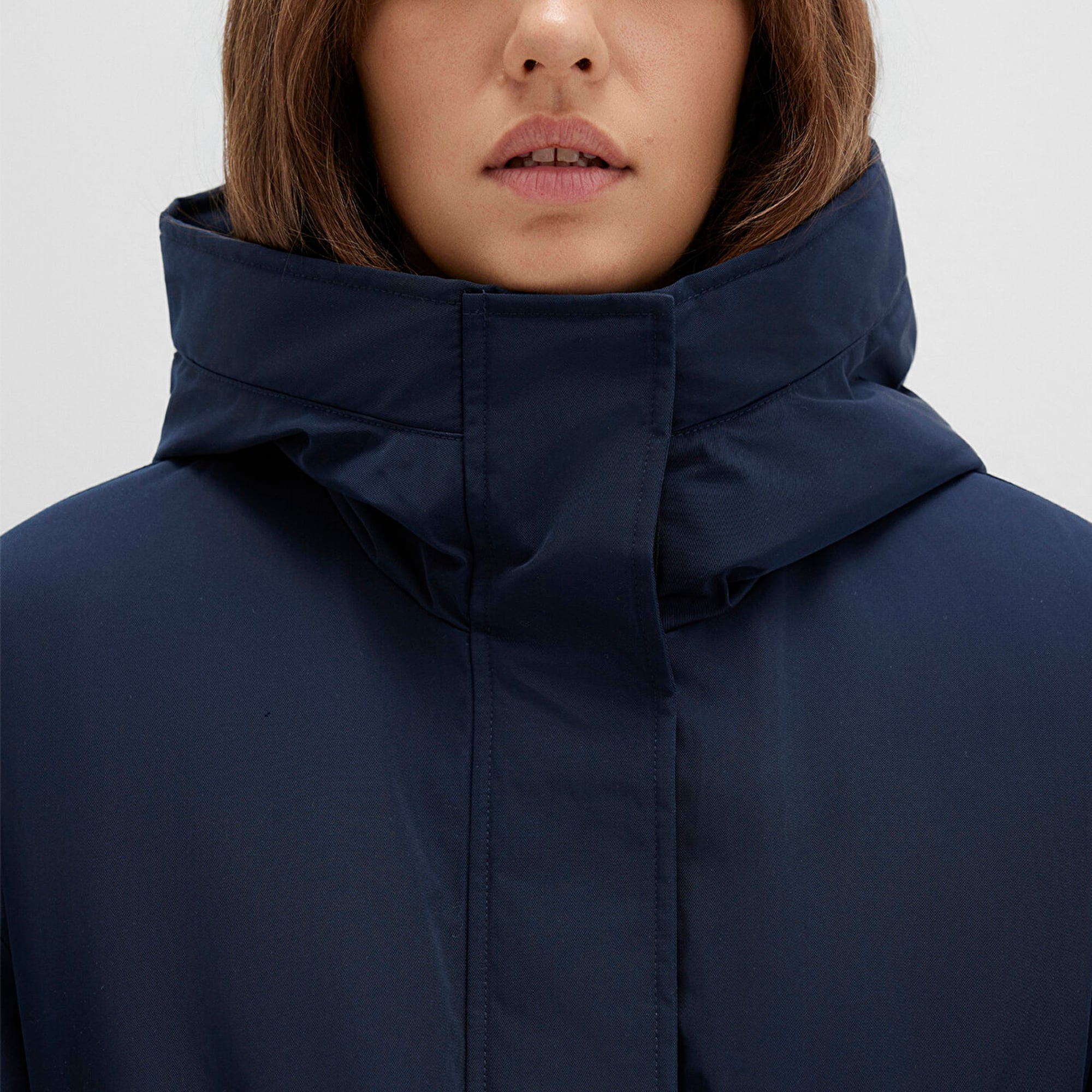 Mavi Su İtici Beli Kemerli Lacivert Parka Oversize / Geniş Kesim 1110703-83699