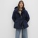 Mavi Su İtici Beli Kemerli Lacivert Parka Oversize / Geniş Kesim 1110703-83699