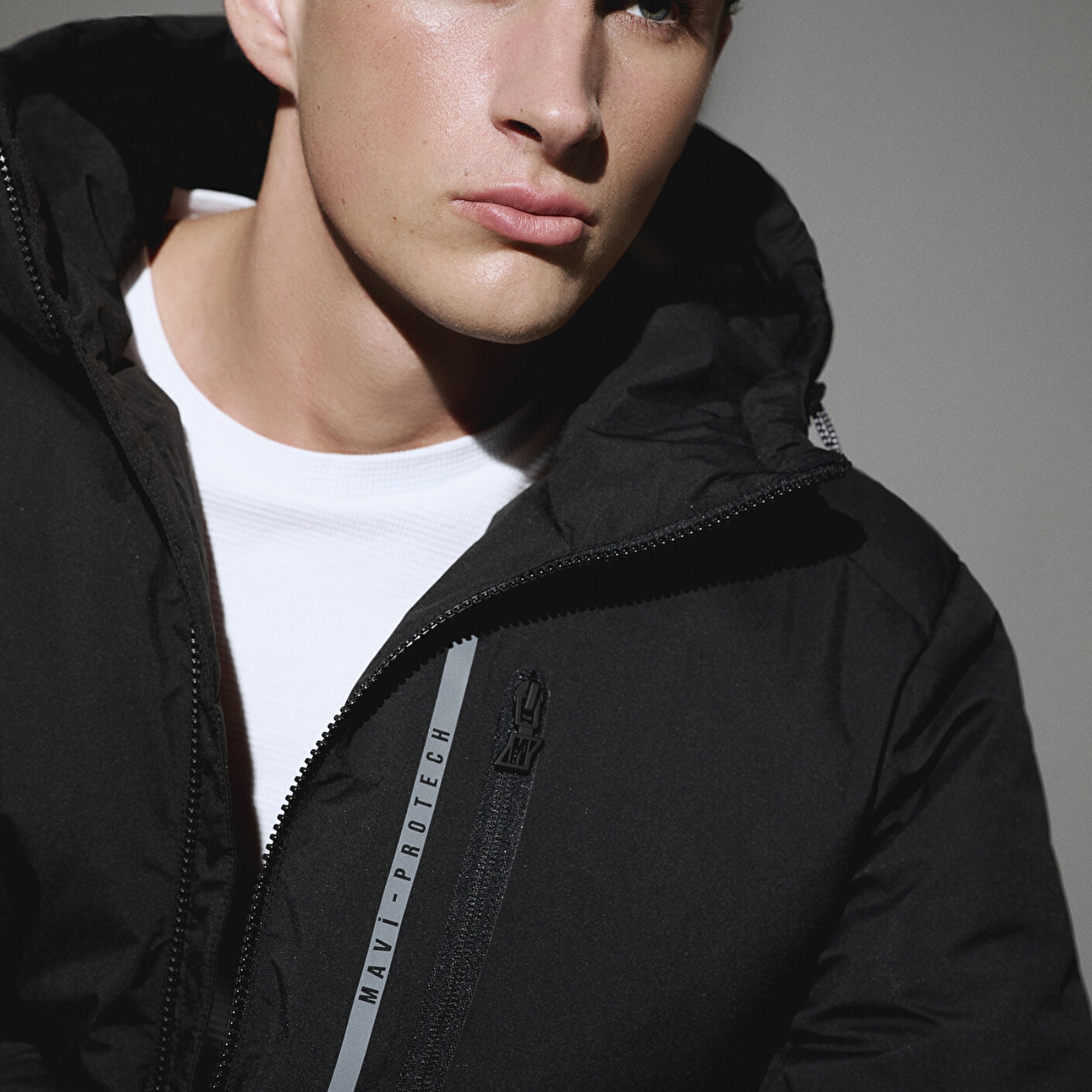 Mavi Su İtici Su İtici Siyah Şişme Mont 0110463-900