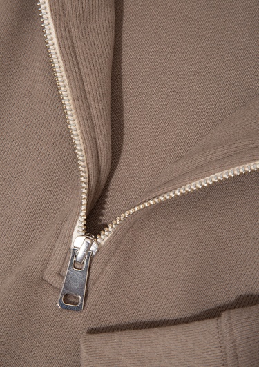  Mavi Yarı Fermuarlı Bej Sweatshirt 0S10483-70380