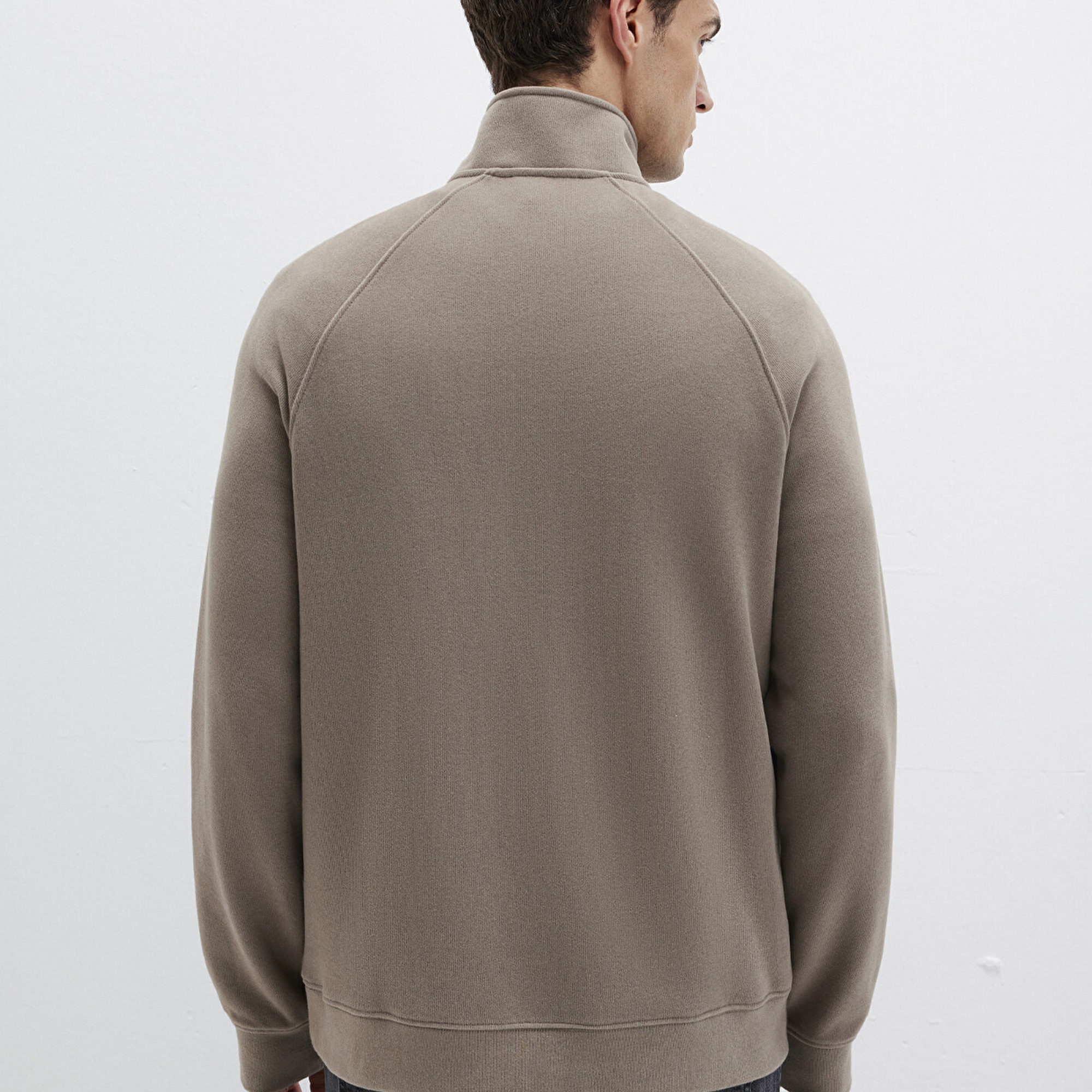 Mavi Yarı Fermuarlı Bej Sweatshirt 0S10483-70380