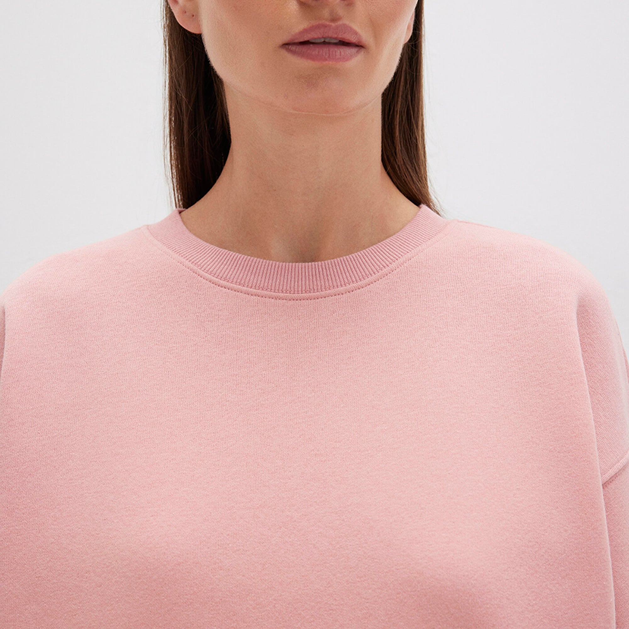 Mavi Bisiklet Yaka Pembe Basic Sweatshirt 1610198-91003