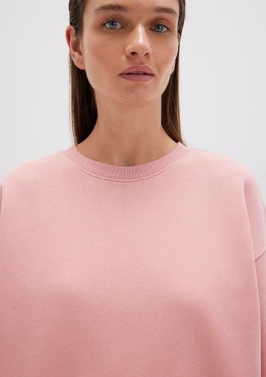  Mavi Bisiklet Yaka Pembe Basic Sweatshirt 1610198-91003