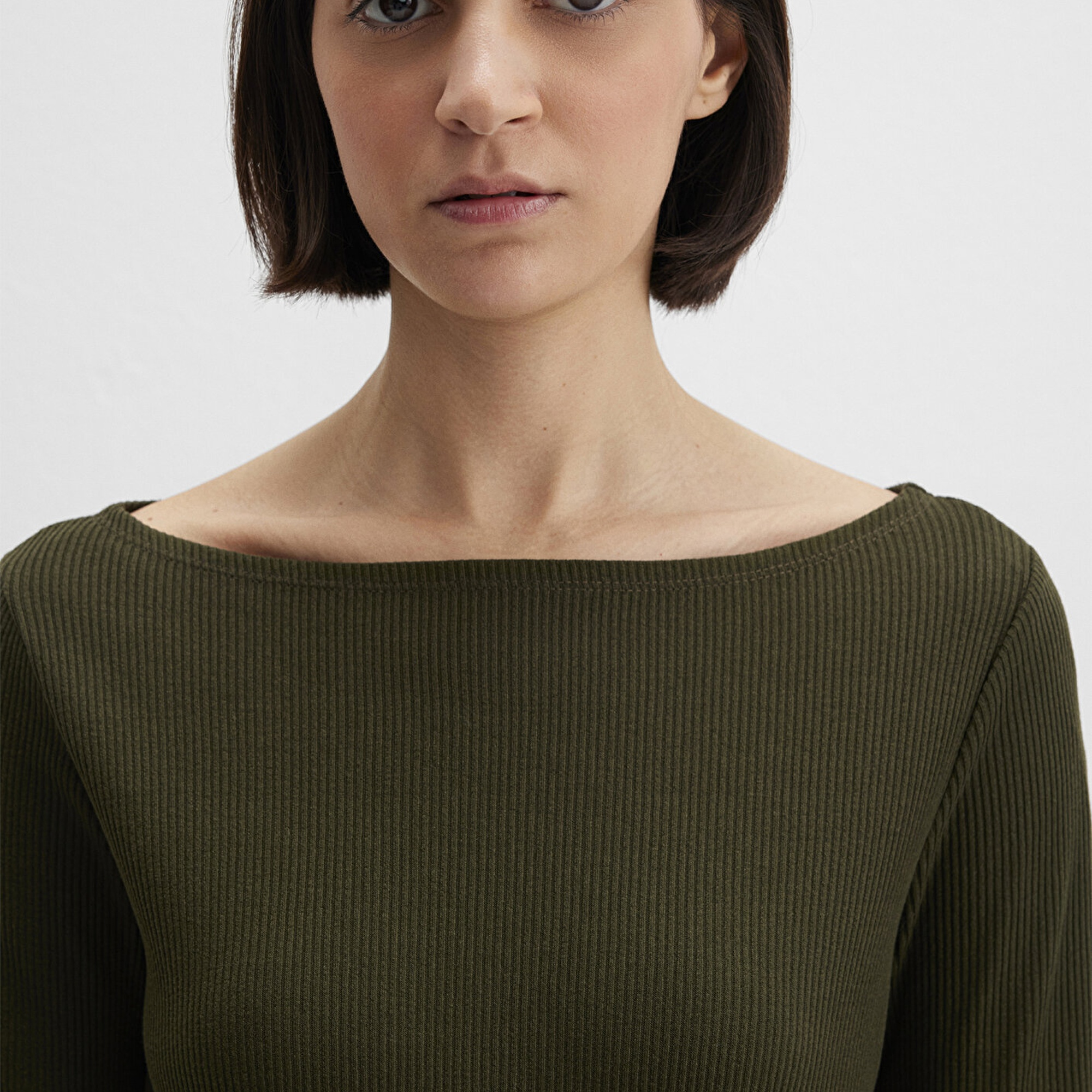 Mavi Yeşil Uzun Kollu Tişört Fitted / Vücuda Oturan Kesim 1613595-71545