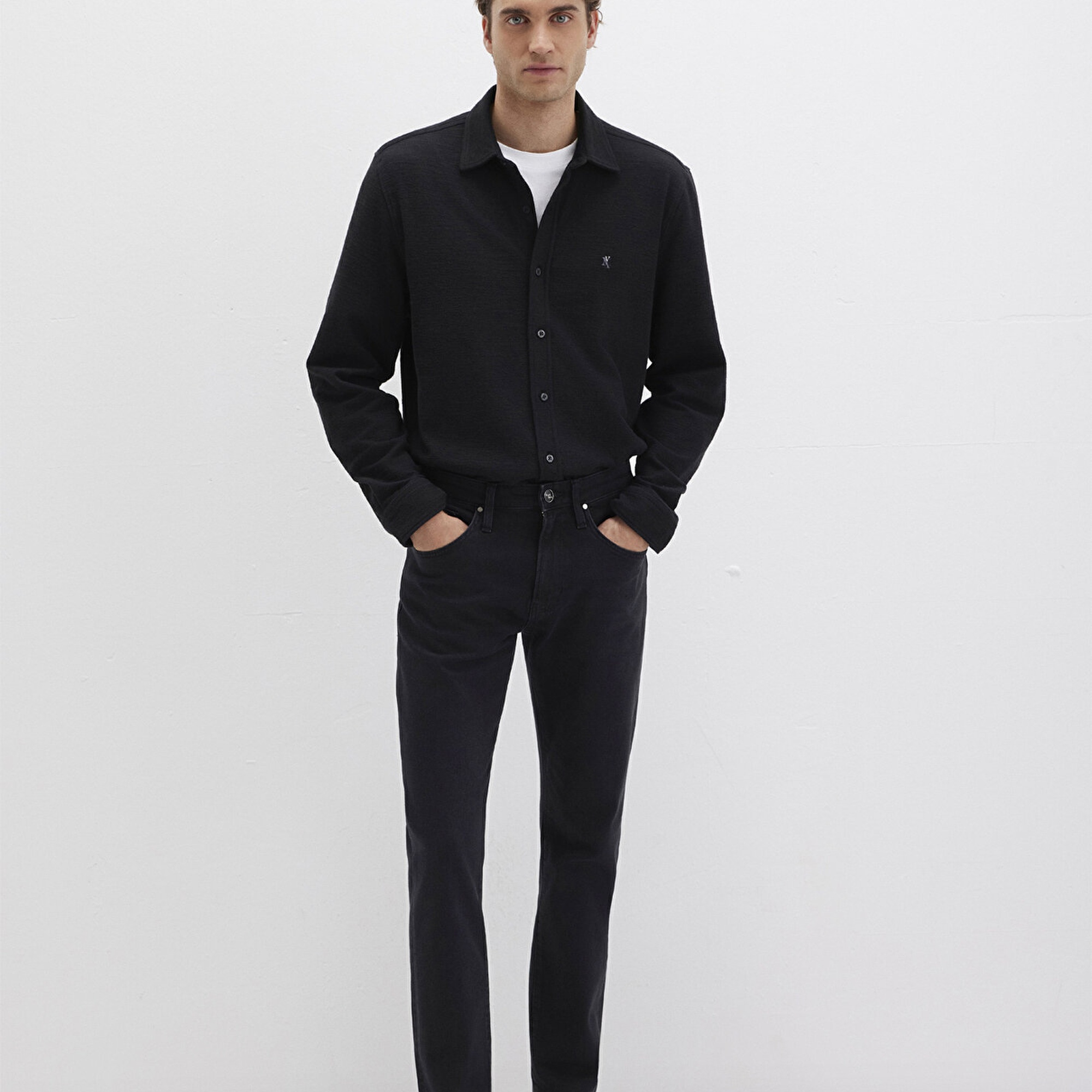 Mavi Siyah Gömlek Regular Fit / Normal Kesim 0211789-900