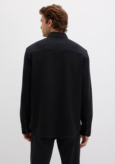  Mavi Siyah Gömlek Regular Fit / Normal Kesim 0211789-900