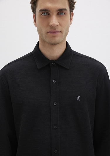  Mavi Siyah Gömlek Regular Fit / Normal Kesim 0211789-900