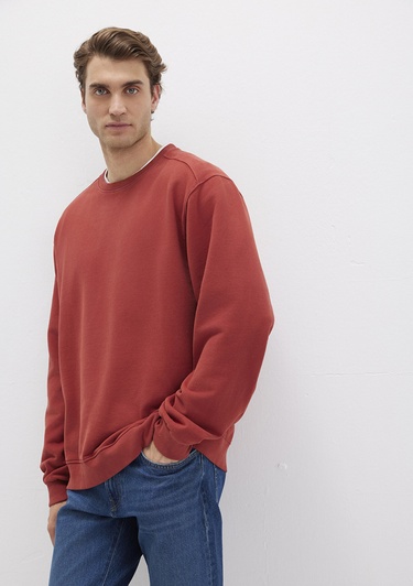  Mavi Bisiklet Yaka Kırmızı Sweatshirt 0S10482-70457