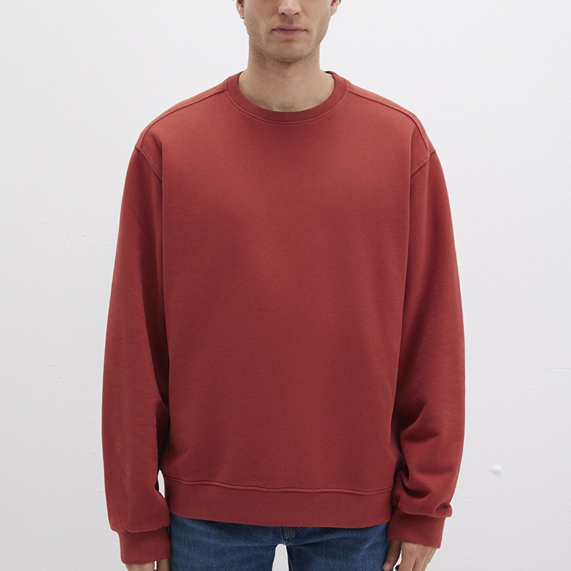 Mavi Bisiklet Yaka Kırmızı Sweatshirt 0S10482-70457