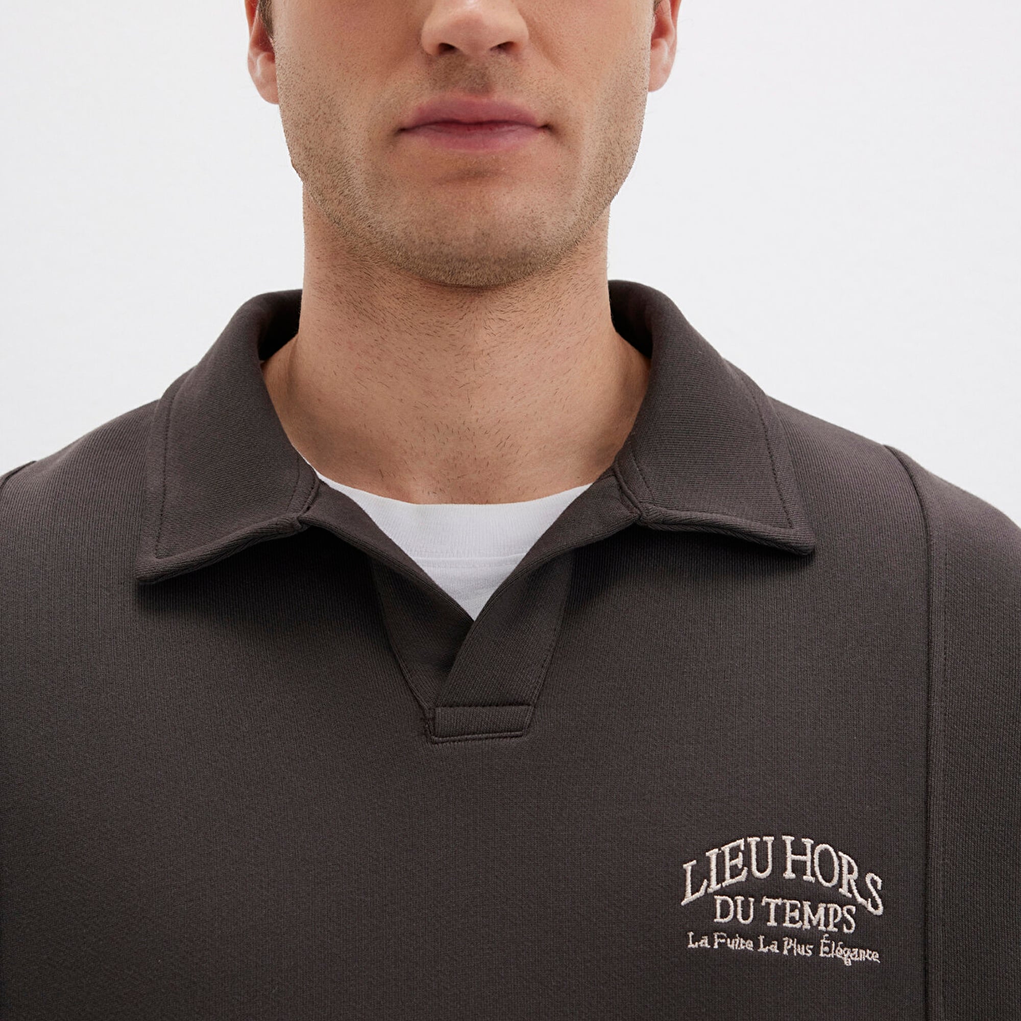 Mavi Polo Yaka Kahverengi Sweatshirt 0S10479-70219