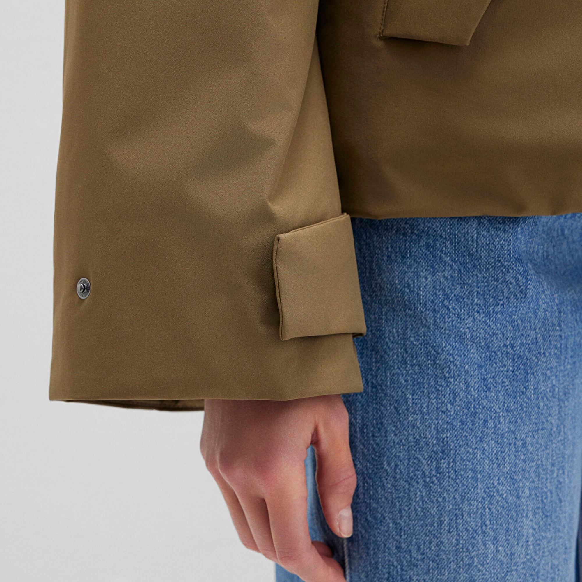 Mavi Suni Kürk Detaylı Kapüşonlu Haki Parka Regular Fit / Normal Kesim 1110759-71816