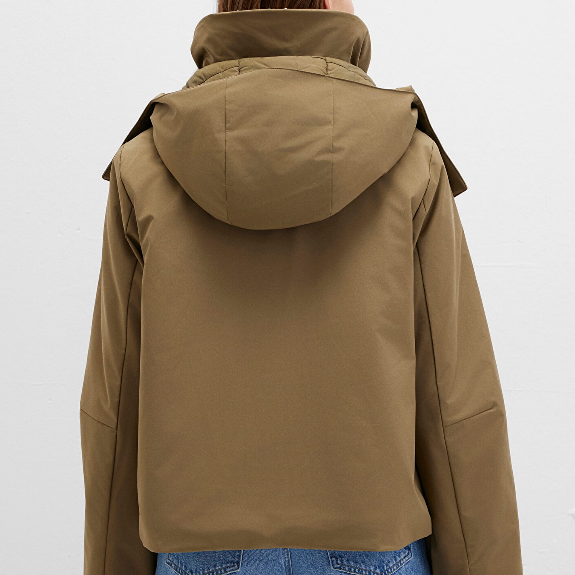 Mavi Suni Kürk Detaylı Kapüşonlu Haki Parka Regular Fit / Normal Kesim 1110759-71816