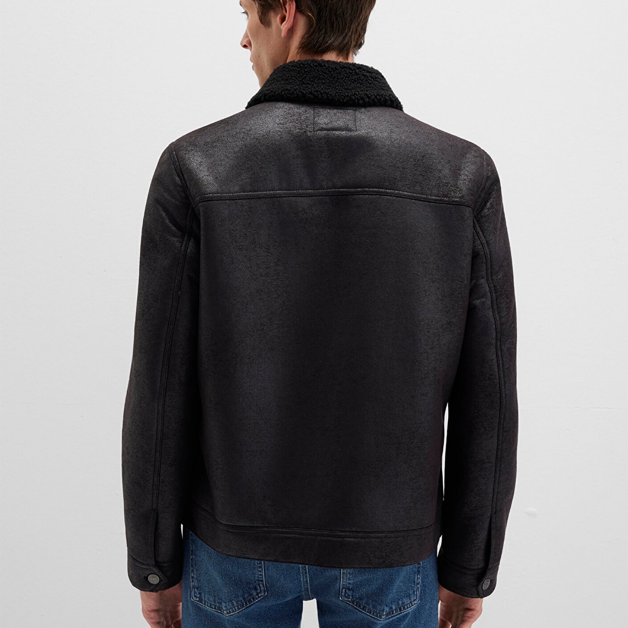 Mavi Siyah Suni Deri Ceket Regular Fit / Normal Kesim 0110460-71379