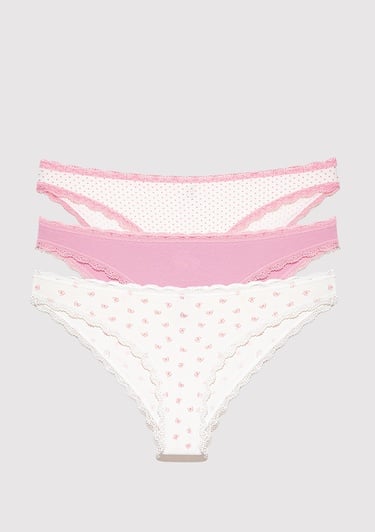  Mavi 3lü Klasik Külot 1913818-17865