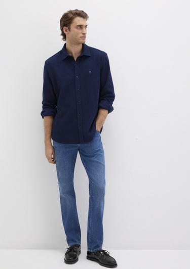  Mavi Lacivert Gömlek Regular Fit / Normal Kesim 0211789-70497