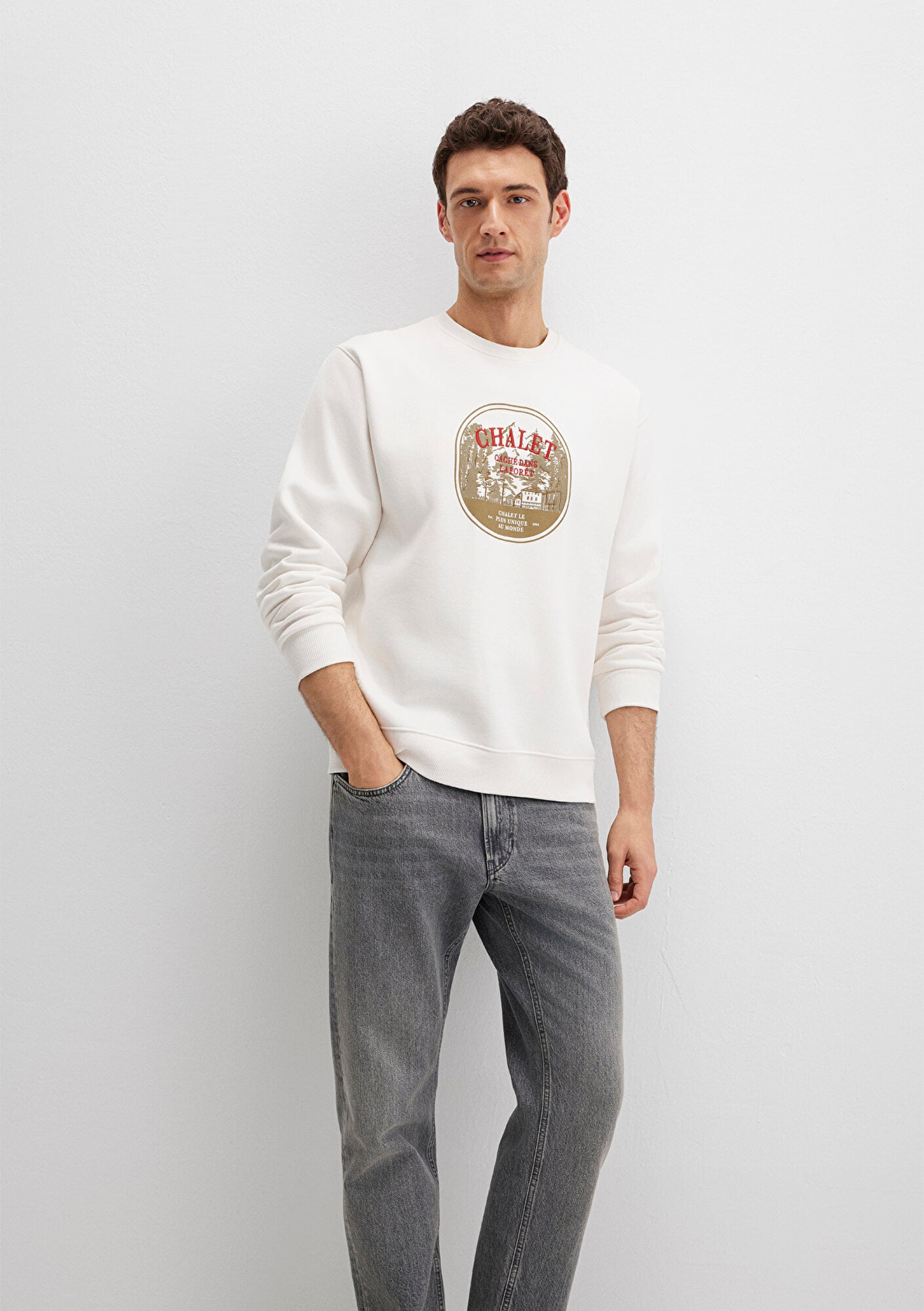  Mavi Ekru Sweatshirt 0S10484-70057