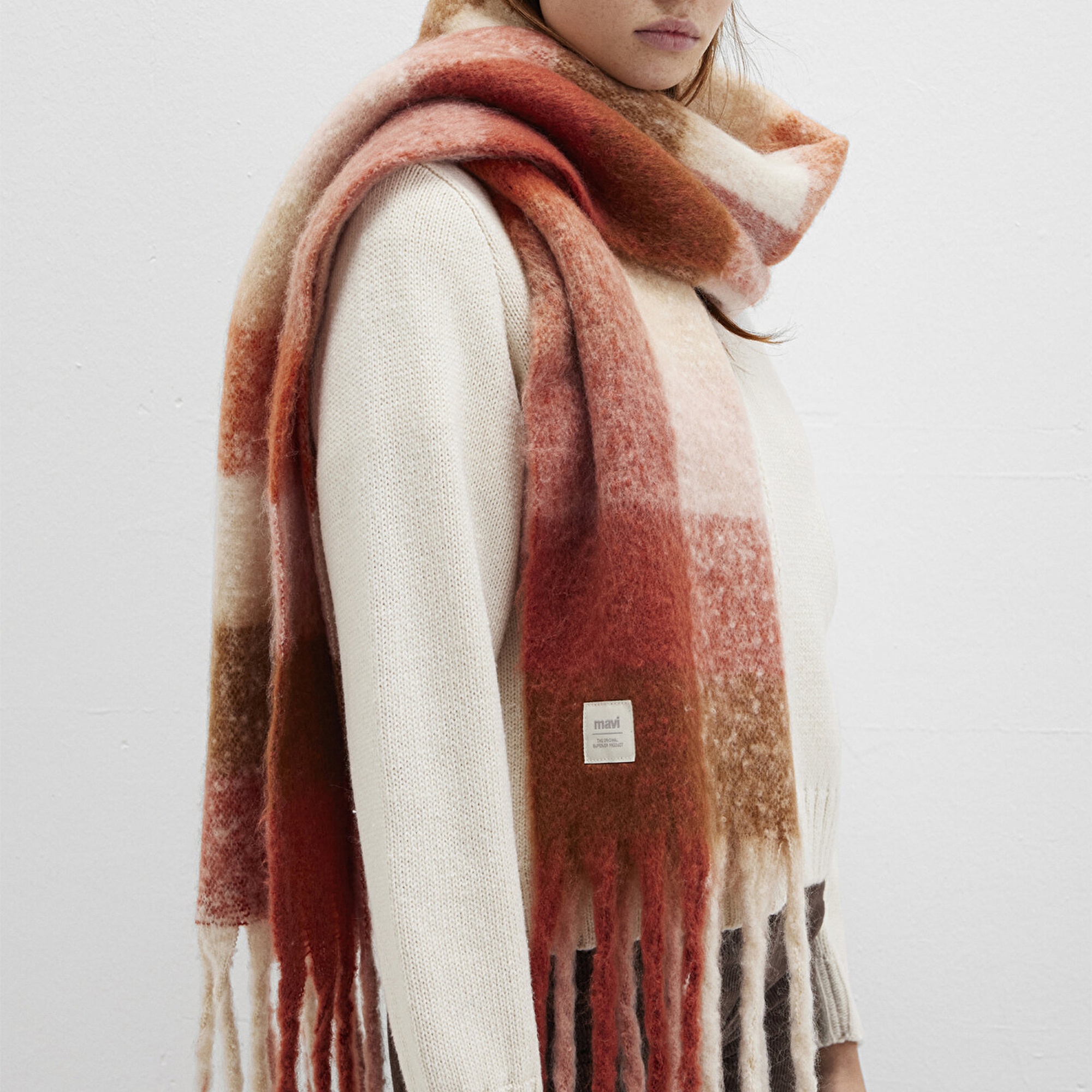 Mavi Kırmızı Atkı 1913596-35115