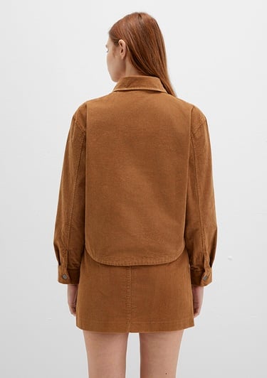  Mavi Kahverengi Kadife Gömlek Loose Fit / Bol Rahat Kesim 1211405-91393