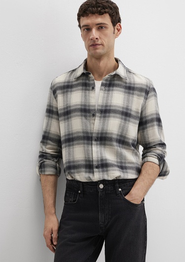  Mavi Kareli Gömlek Regular Fit / Normal Kesim 0211792-91308