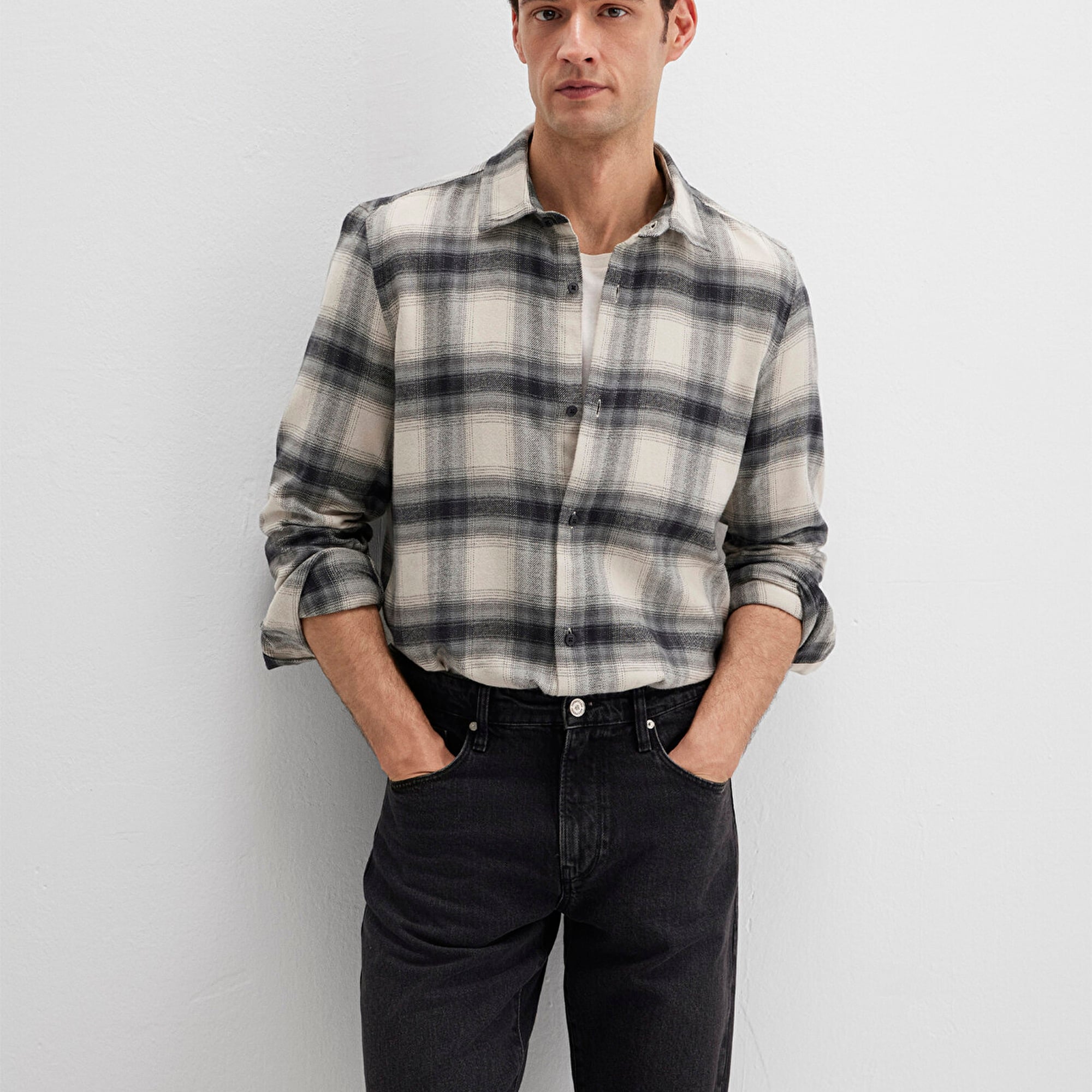 Mavi Kareli Gömlek Regular Fit / Normal Kesim 0211792-91308