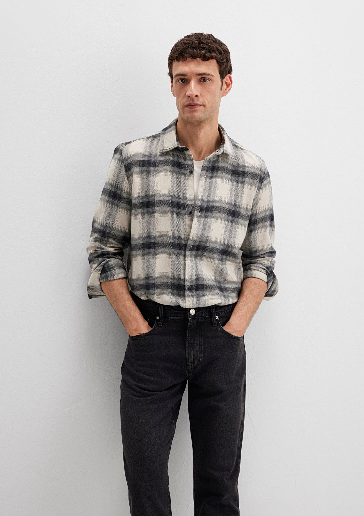  Mavi Kareli Gömlek Regular Fit / Normal Kesim 0211792-91308