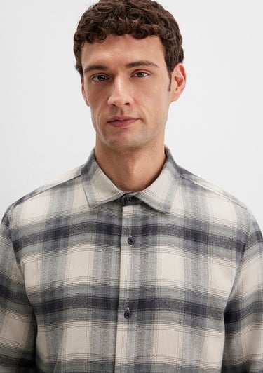  Mavi Kareli Gömlek Regular Fit / Normal Kesim 0211792-91308