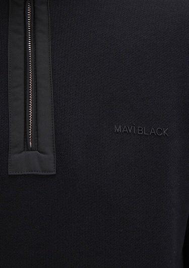  Mavi Yarı Fermuarlı Siyah Sweatshirt 0S10477-900