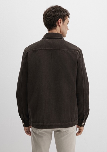  Mavi Kahverengi Kadife Gömlek Loose Fit / Bol Rahat Kesim 0211750-70219