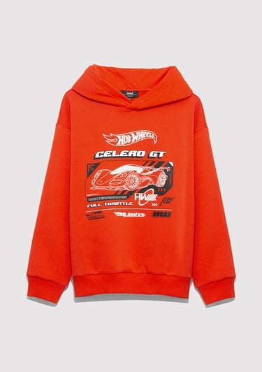  Mavi Hot Wheels Baskılı Kırmızı Sweatshirt 6S10156-88523