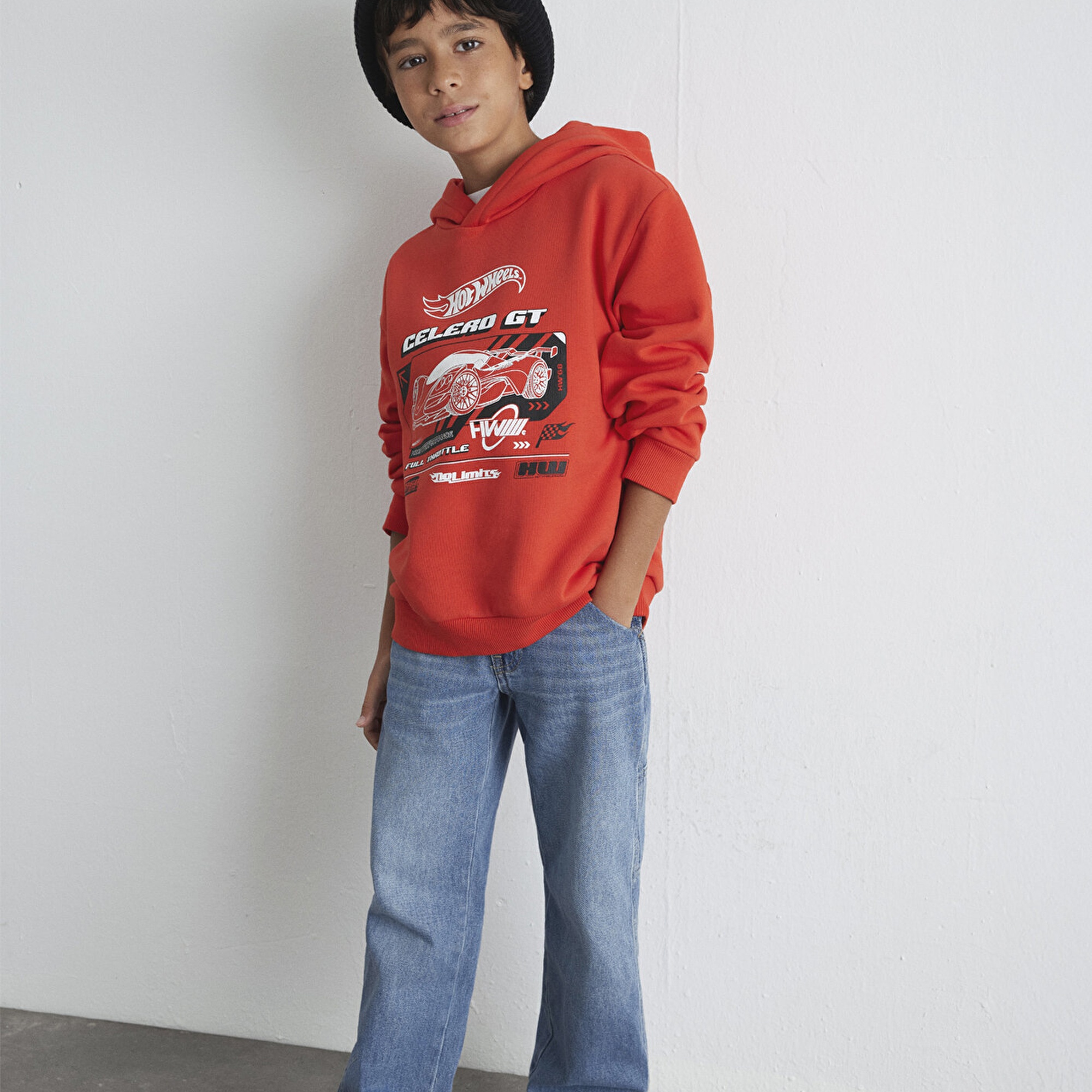 Mavi Hot Wheels Baskılı Kırmızı Sweatshirt 6S10156-88523