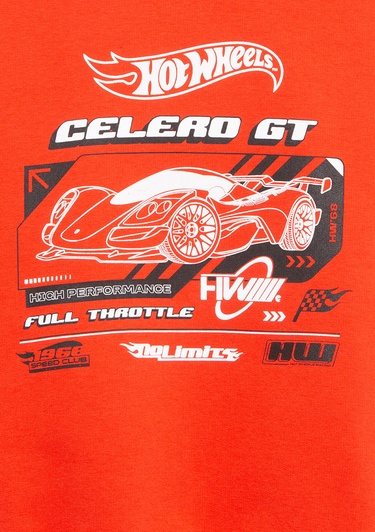  Mavi Hot Wheels Baskılı Kırmızı Sweatshirt 6S10156-88523