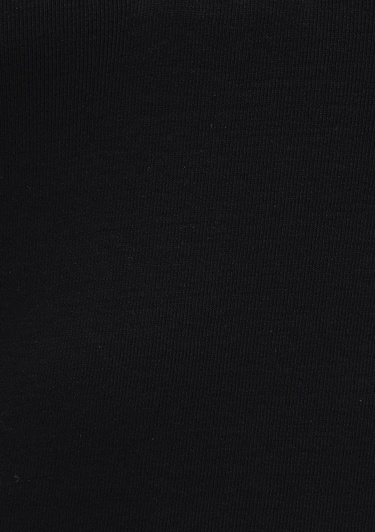  Mavi Düğme Detaylı Dik Yaka Siyah Tişört Fitted / Vücuda Oturan Kesim 1613614-900